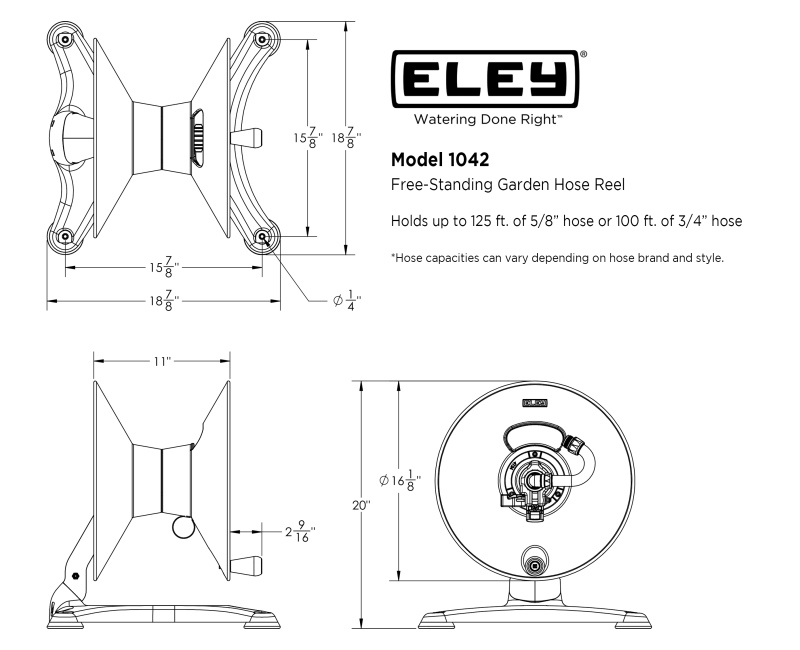 Free-Standing Garden Hose Reel - Image 9