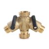 Brass Garden Hose 2-Way Splitter (Unused Return)