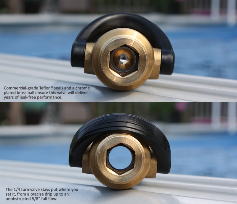Brass Garden Hose Shut Off Valve with Swivel Fitting - Image 4
